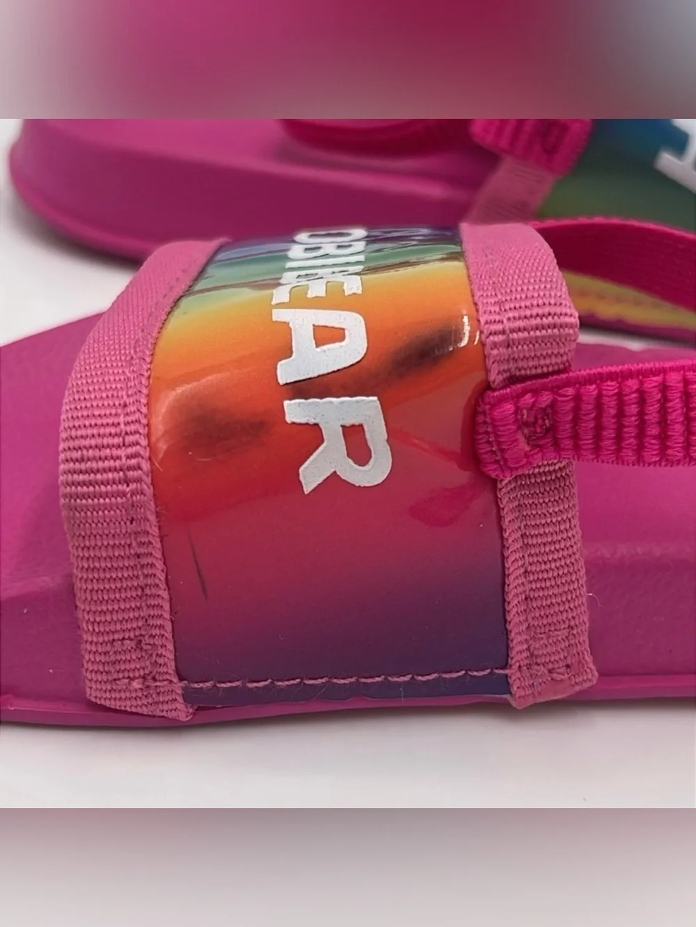 Hobibear Girls' Hot Pink Casual Pool/Beach Sandals - Size 24M